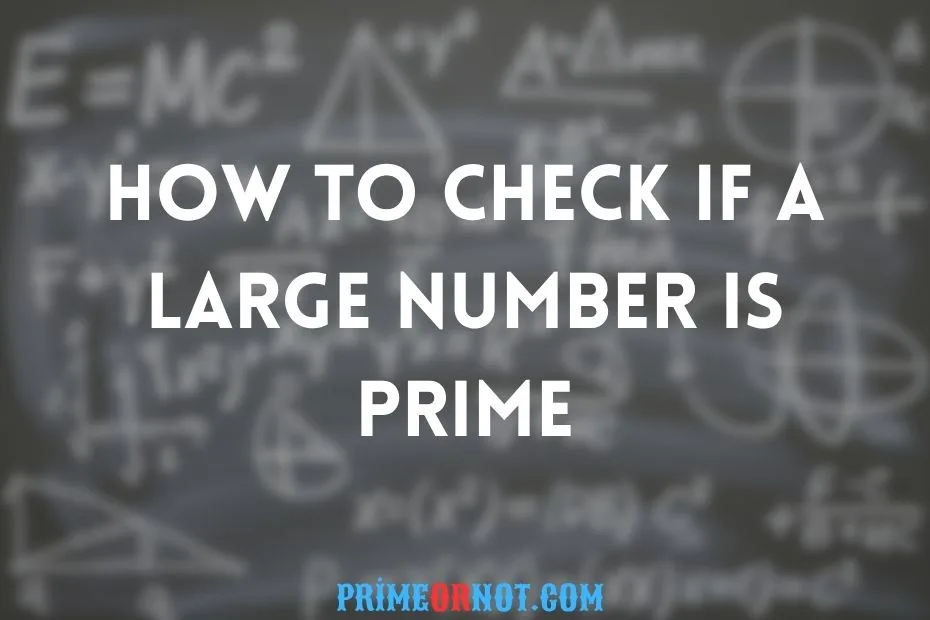 How To Check If A Large Number Is Prime