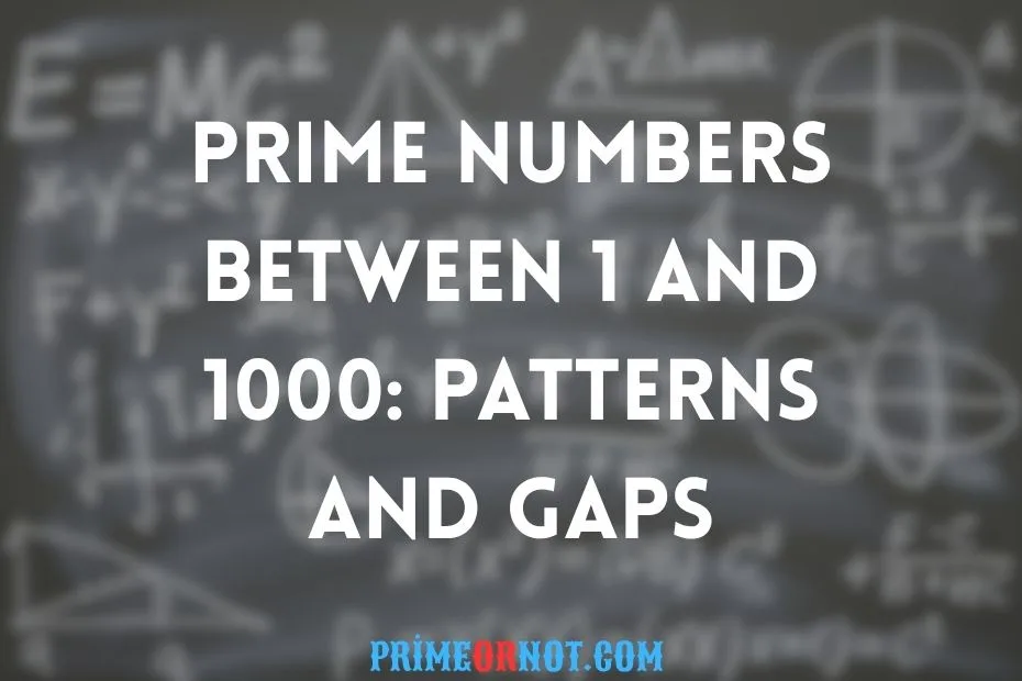 Prime Numbers Between 1 And 1000 Patterns And Gaps