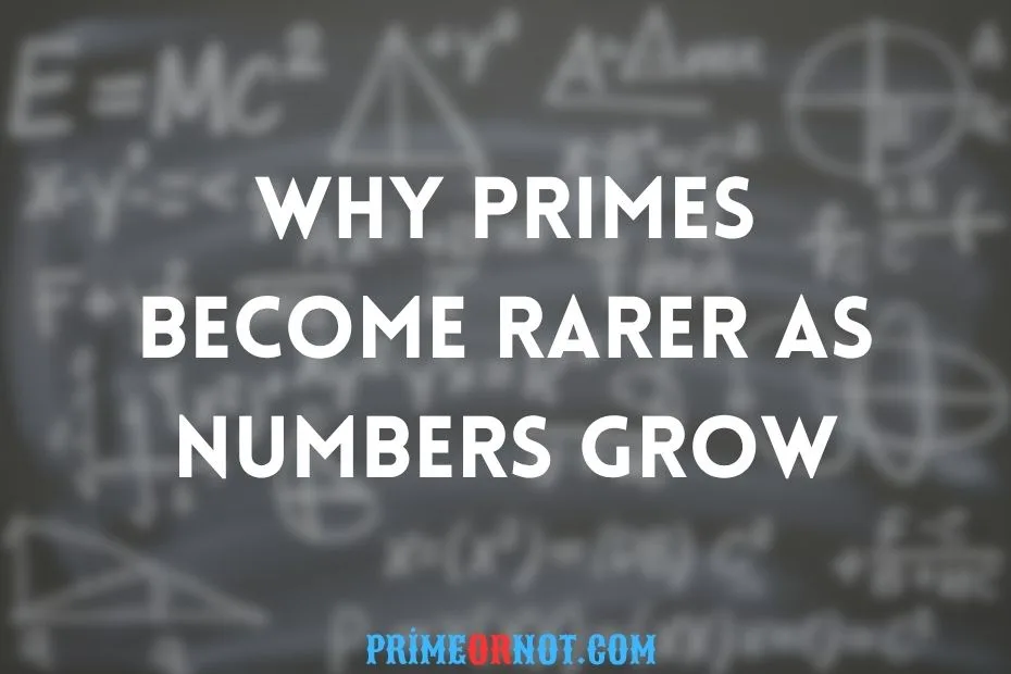 Why Primes Become Rarer As Numbers Grow